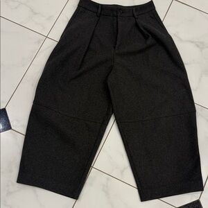 Zara Men's Charcoal Wide-Leg Trousers